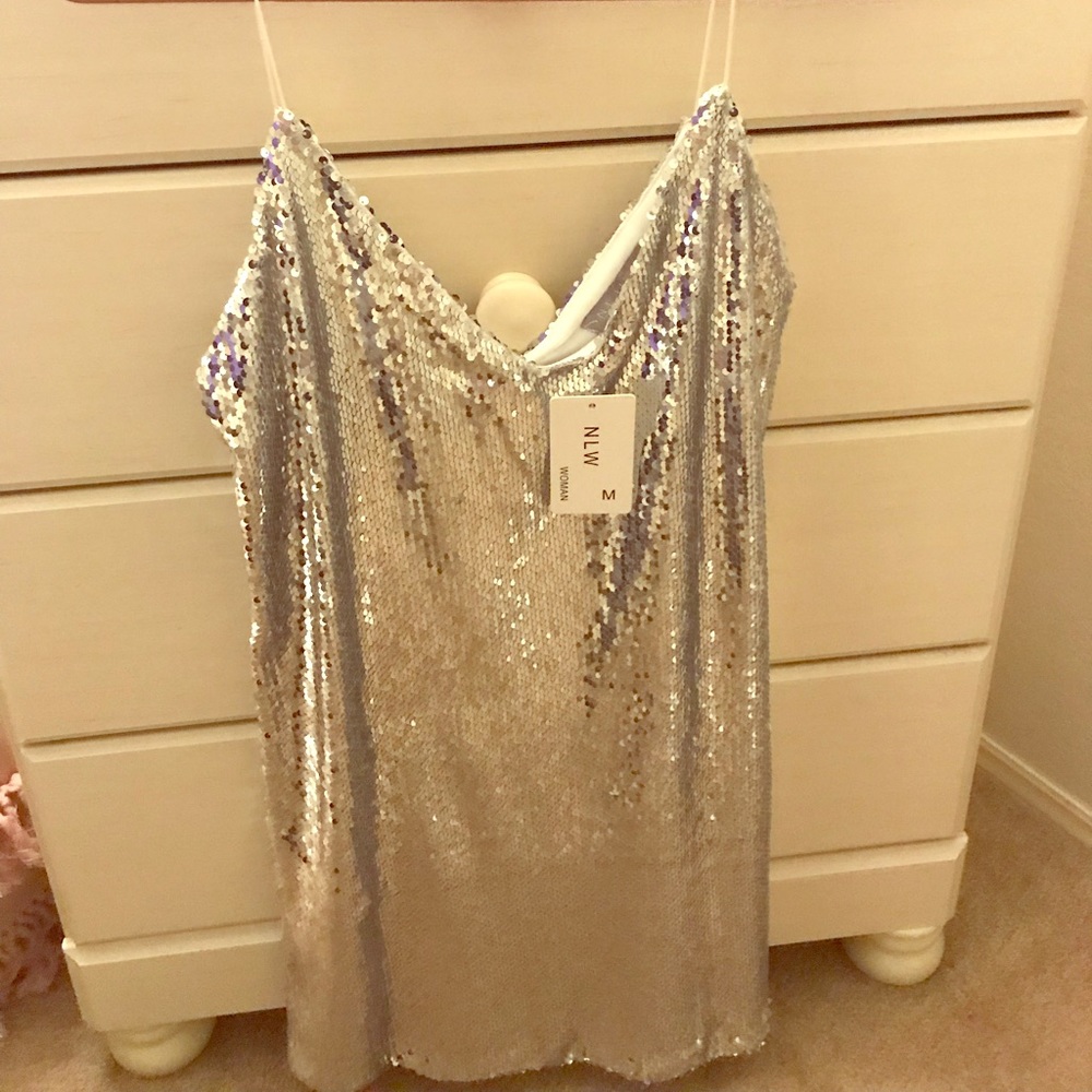 Silver sparkly party dress